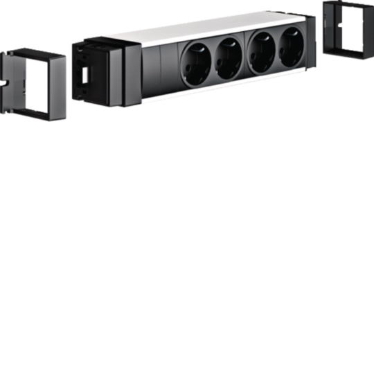 NRS0004D00 - Anschlussblock 4 Steckdosen Stecktechnik Wago Aluminium eloxiert