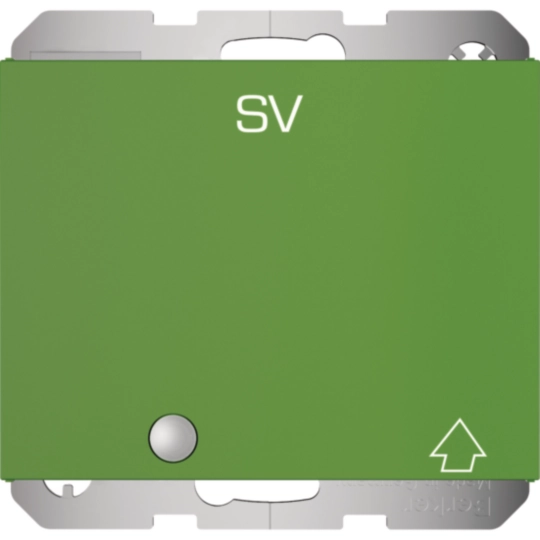 41517113 - Steckdose Schuko m. Klappdeckel,erhöhtem Berührungsschutz u. LED,K.x,grün glänz.