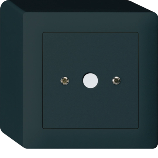 WH23960505Q - AP-Durchgangsdose kallysto schwarz Ø9mm ohne Klemmeneinsatz