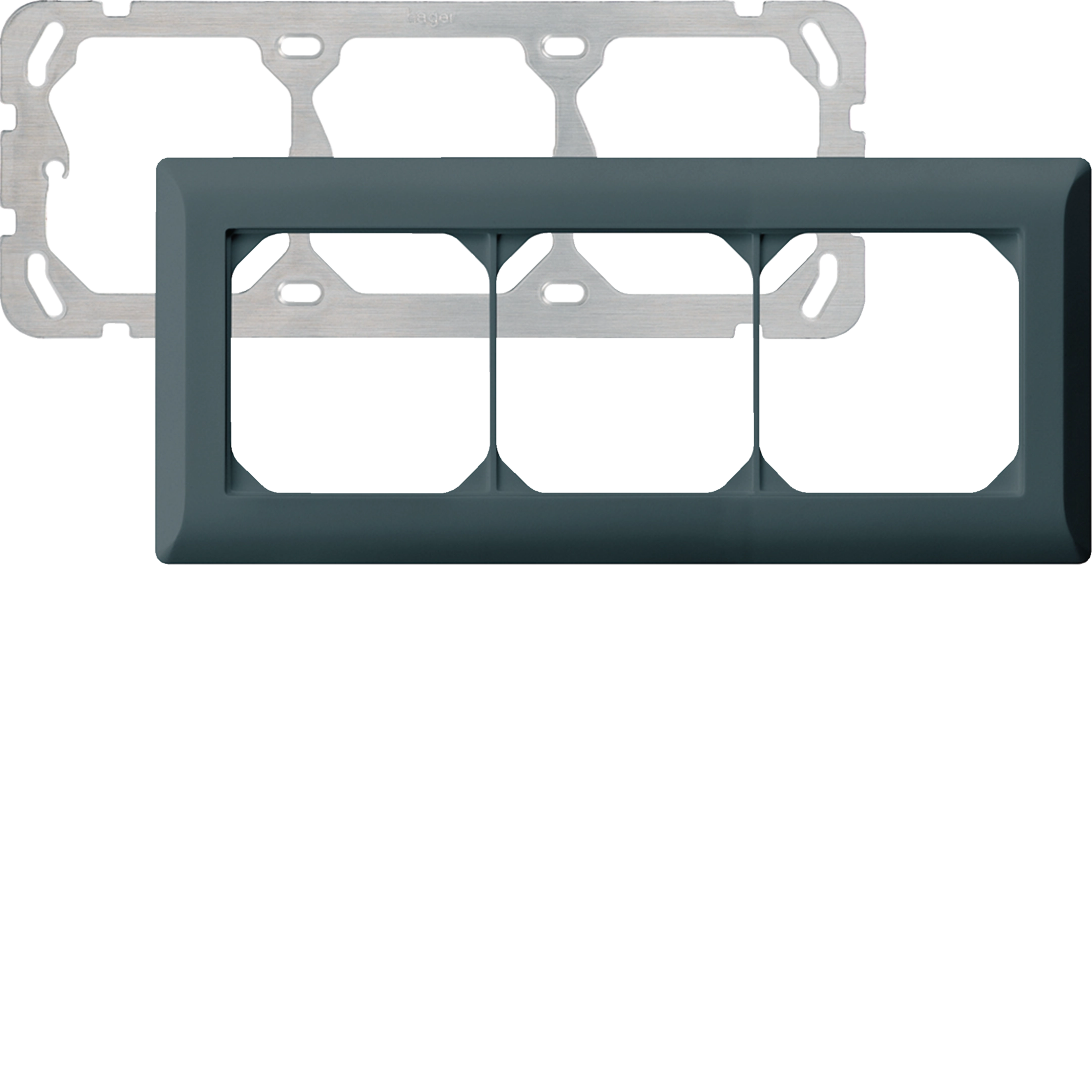 WH25910404C - En-tête ENC kallysto.line 1×3 anthracite horizontal