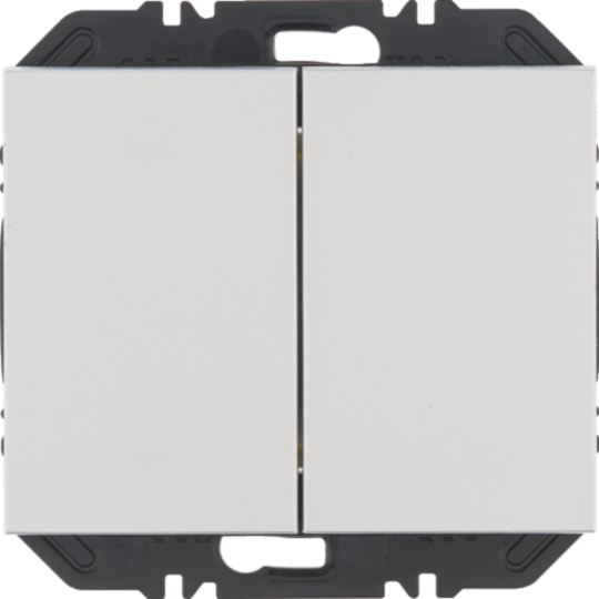 Wandsendermodul Enocean mit Wippe 2fach, K.5, alu matt