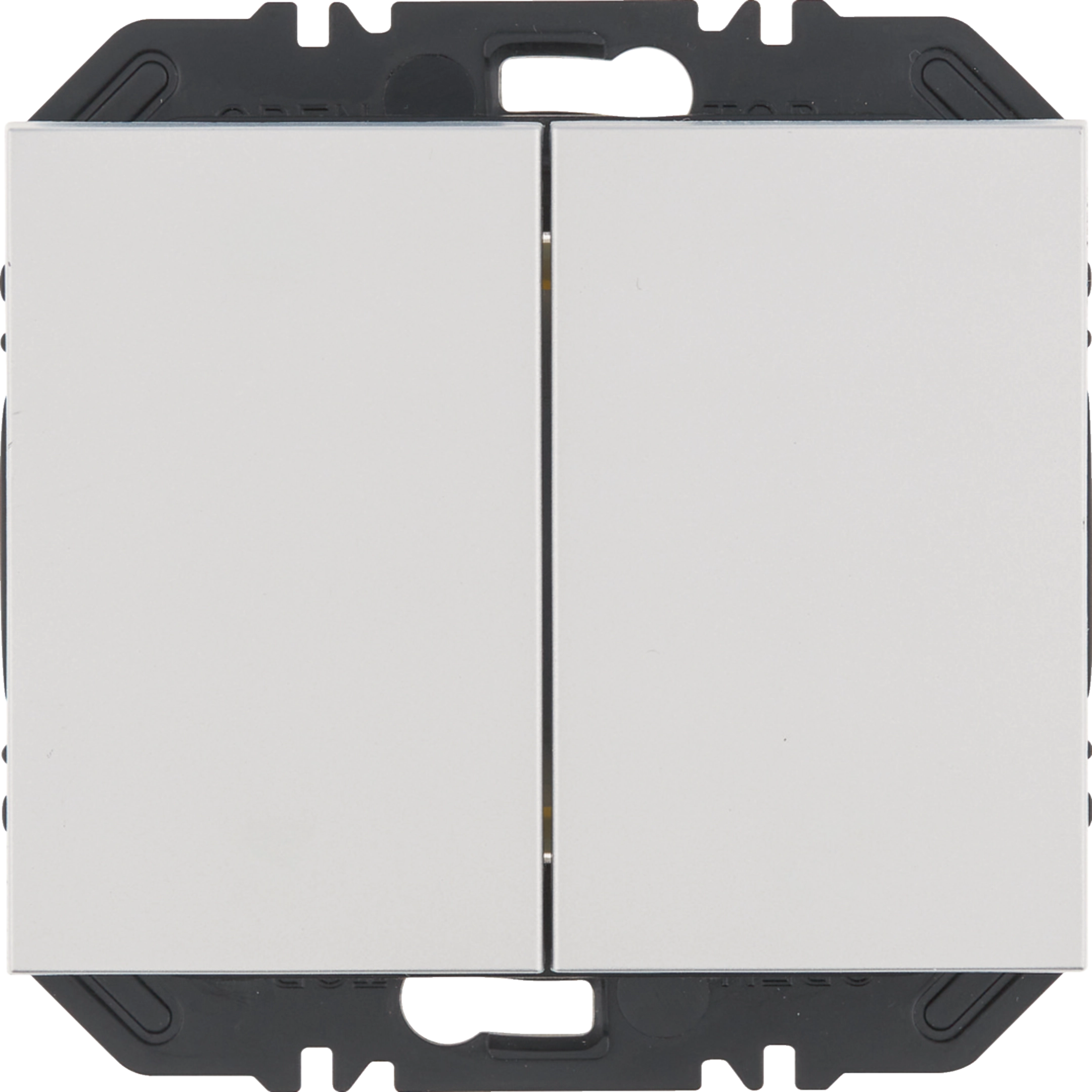 Wandsendermodul Enocean mit Wippe 2fach, K.5, alu matt