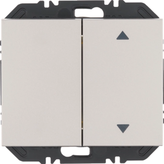 Wandsendermodul Enocean mit Wippe 2fach einseitig m Symbol Pfeil, K.5, edelstahl