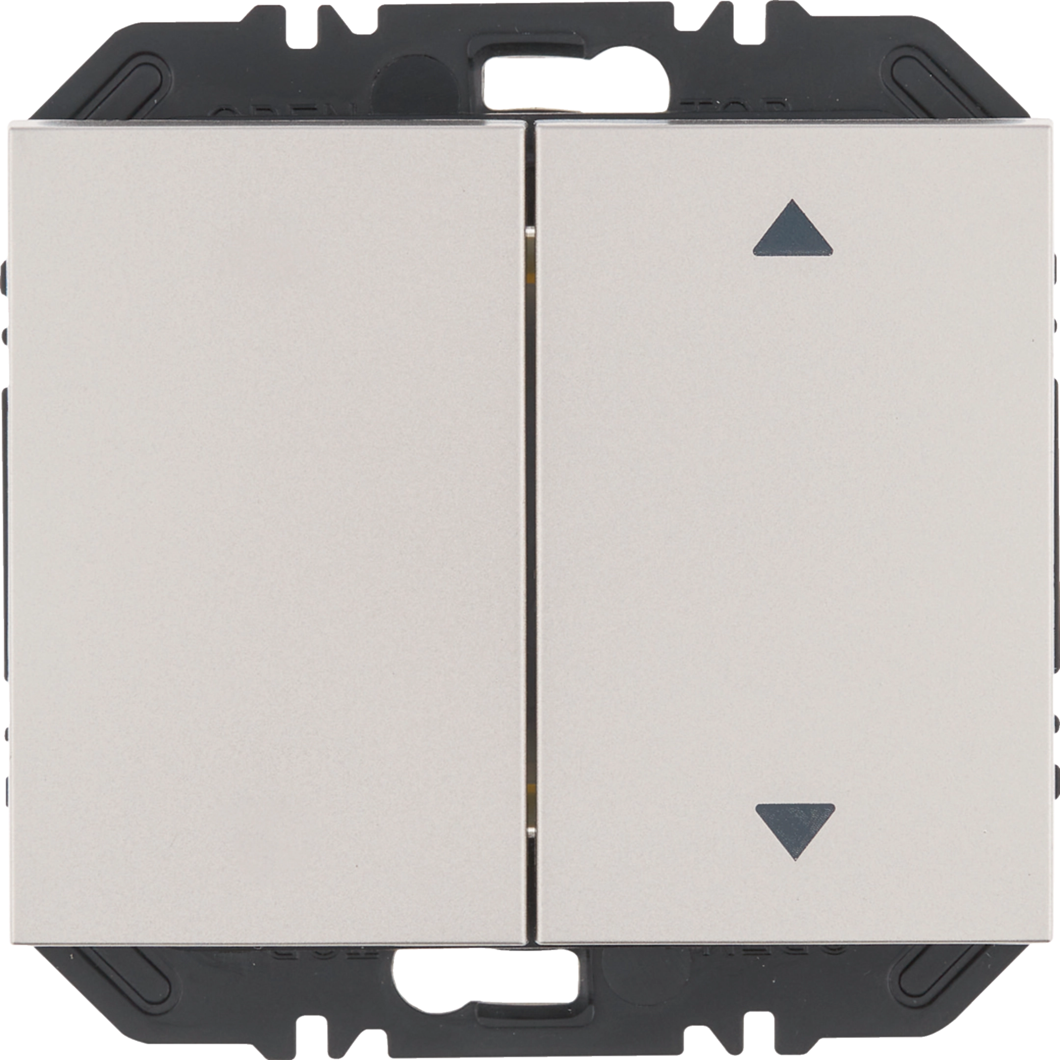 Wandsendermodul Enocean mit Wippe 2fach einseitig m Symbol Pfeil, K.5, edelstahl