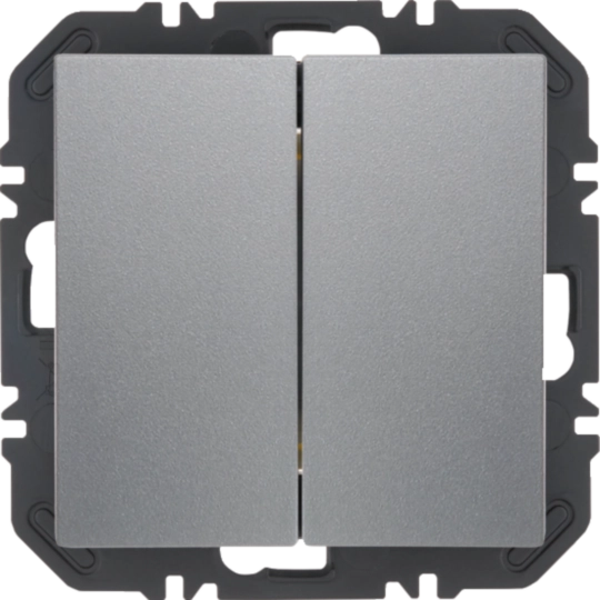 24128104 - Wandsendermodul Enocean mit Wippe 2fach, B.x, alu matt