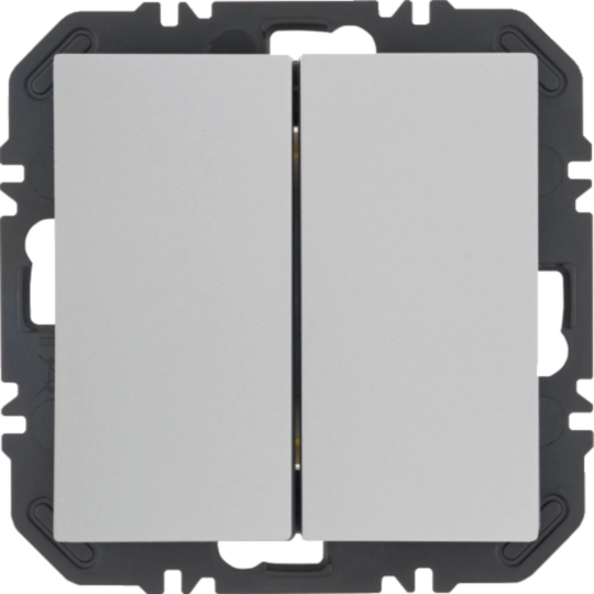 Wandsendermodul Enocean mit Wippe 2fach, S.1, polarweiß matt