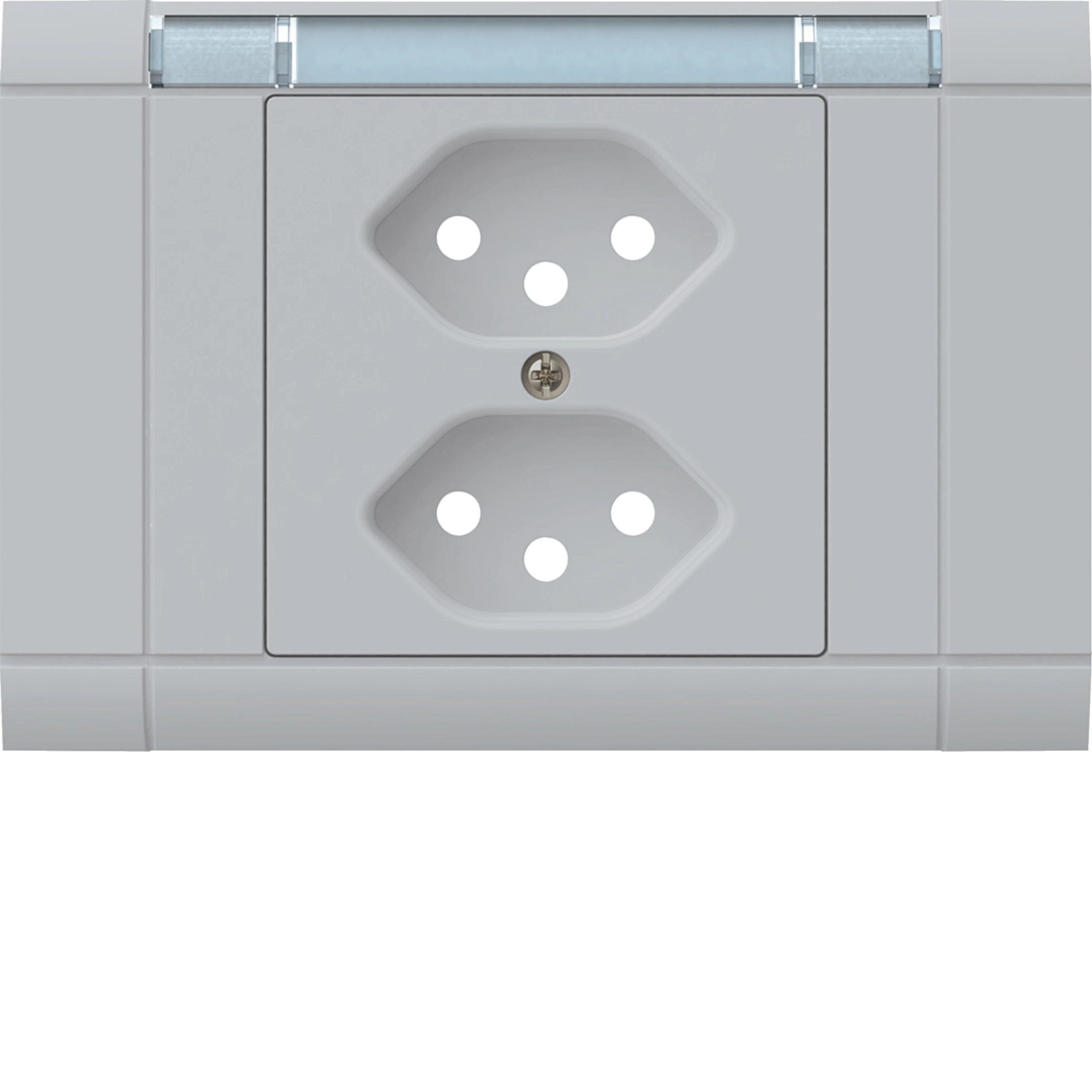 WH22620403G - Kit frontal INC kallysto, pour prise INC 2×T13, a.porte-étiquette, gris clair
