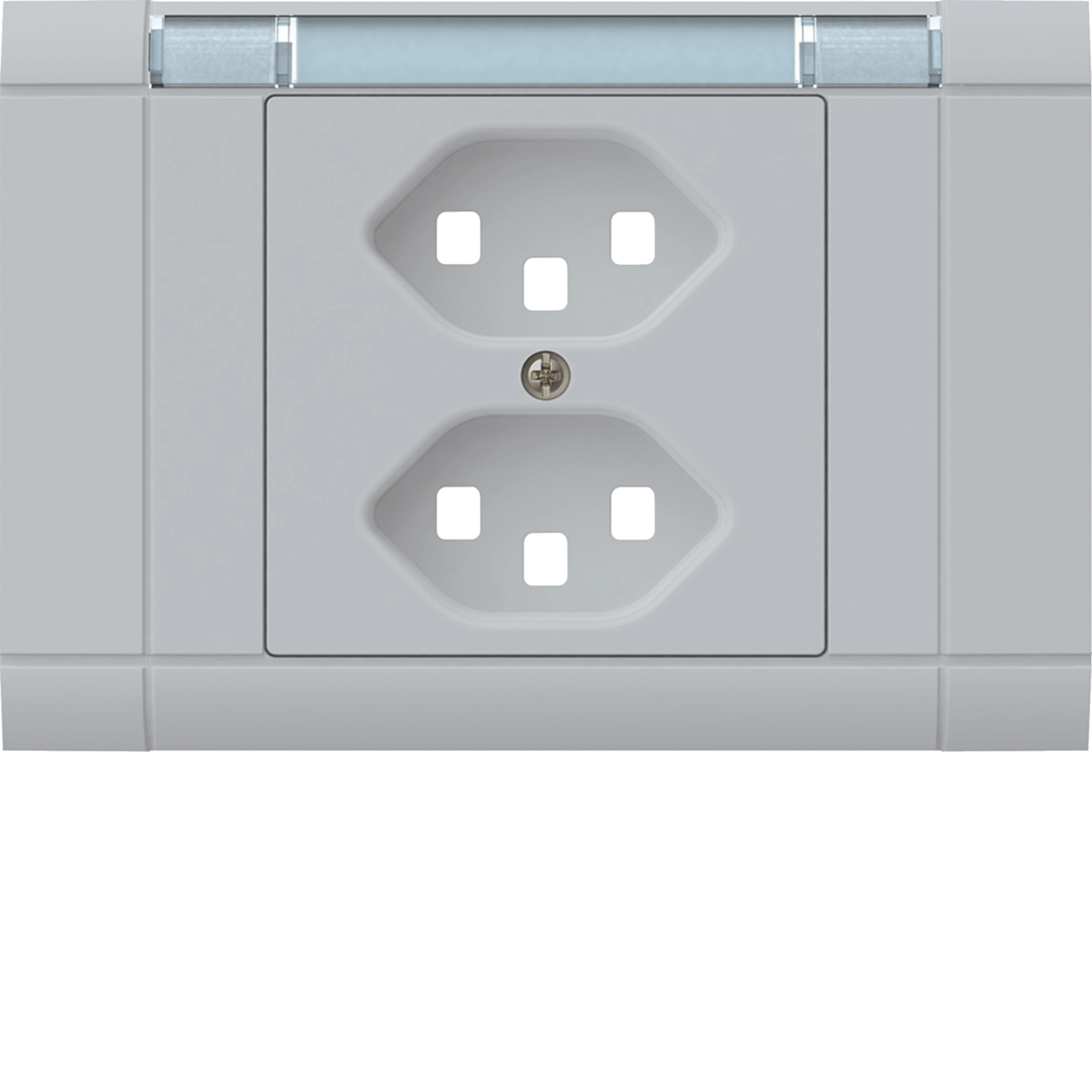 WH22625403G - Kit frontal INC kallysto, pour prise INC 2×T23, a.porte-étiquette, gris clair