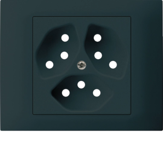 WH22640505G - Kit frontal INC G3 kallysto pour prise INC G3 3×type 13 cadre à visser noir
