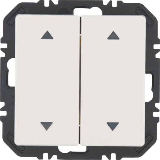 24126289 - Wandsendermodul Enocean mit Wippe 2fach mit Symbol Pfeile, Q.x, polarweiß samt