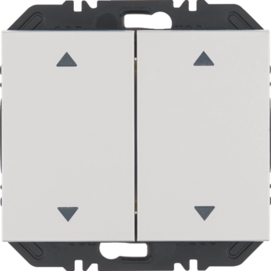 24127203 - Wandsendermodul Enocean mit Wippe 2fach mit Symbol Pfeile, K.5, alu