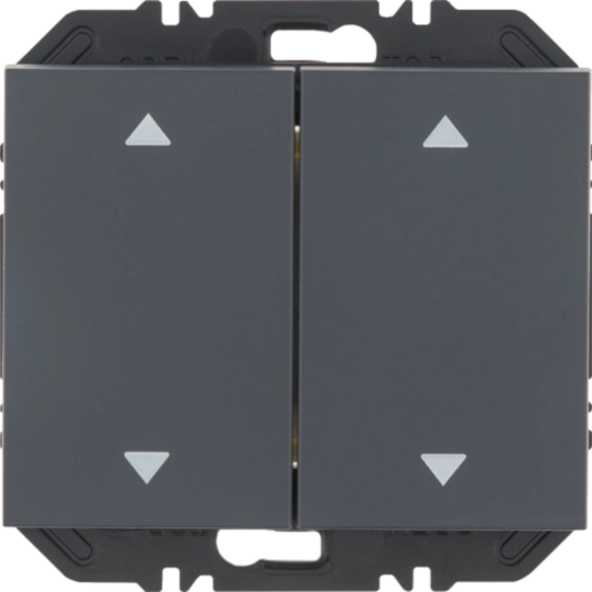 24127206 - Wandsendermodul Enocean mit Wippe 2 fach mit Symbol Pfeile, K.1, anthrazit matt