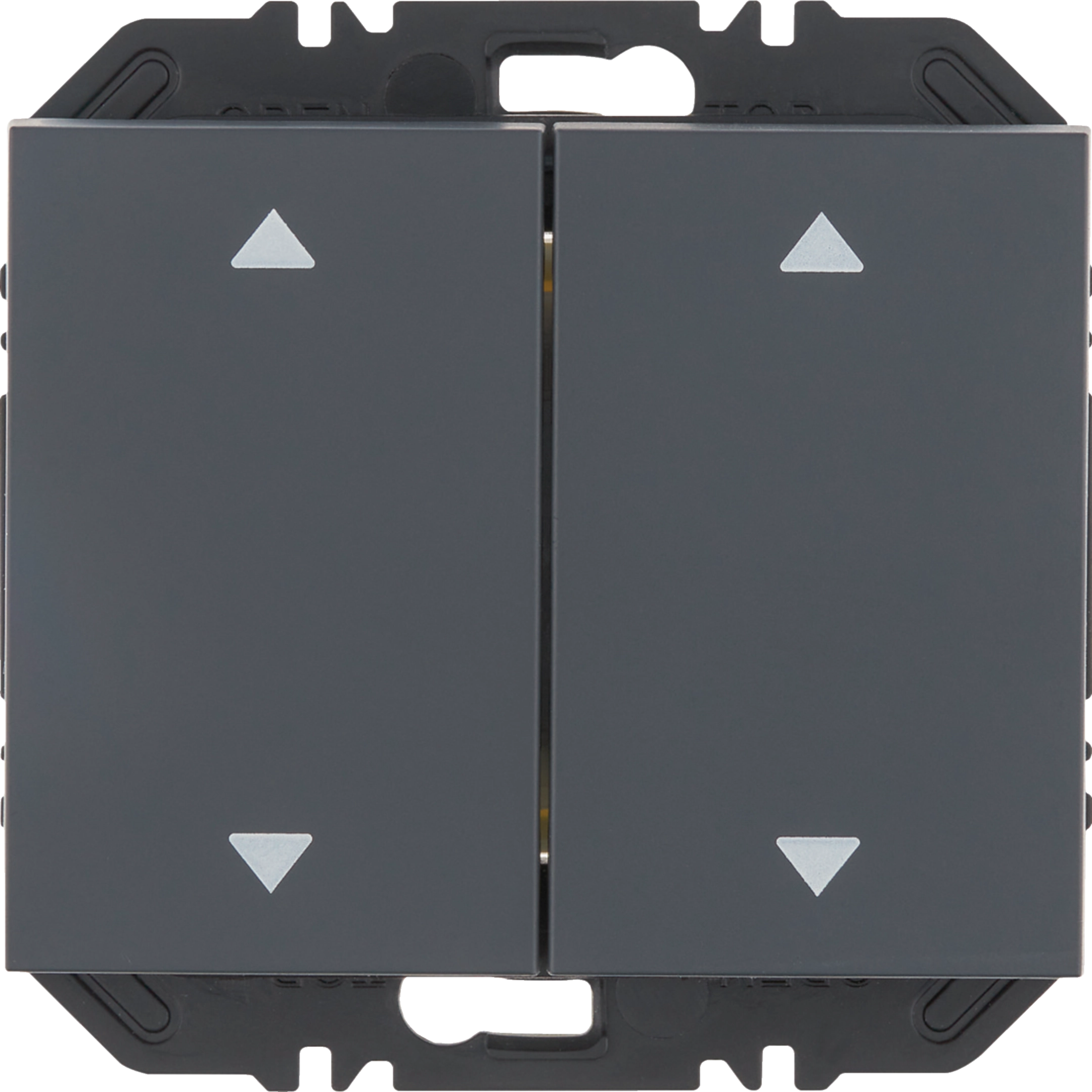 Wandsendermodul Enocean mit Wippe 2 fach mit Symbol Pfeile, K.1, anthrazit matt