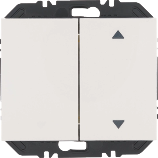 24127309 - Wandsendermodul Enocean mit Wippe 2fach einseitig mit Symbol Pfeile, K.1, pw gl.