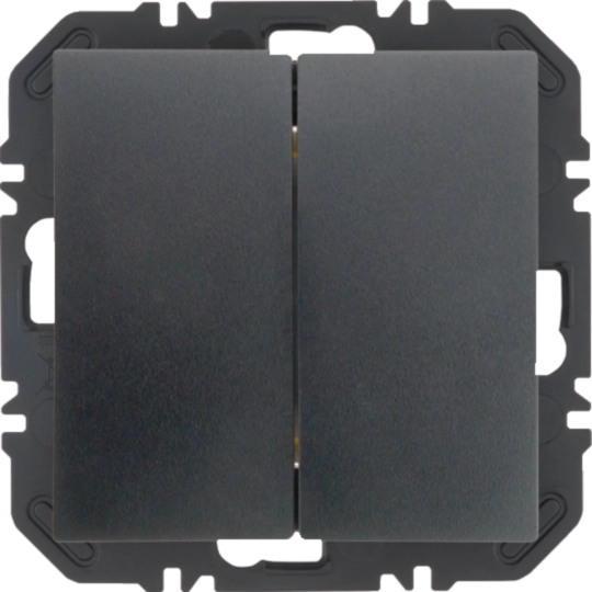 Wandsendermodul Enocean mit Wippe 2fach, B.x, anthrazit matt