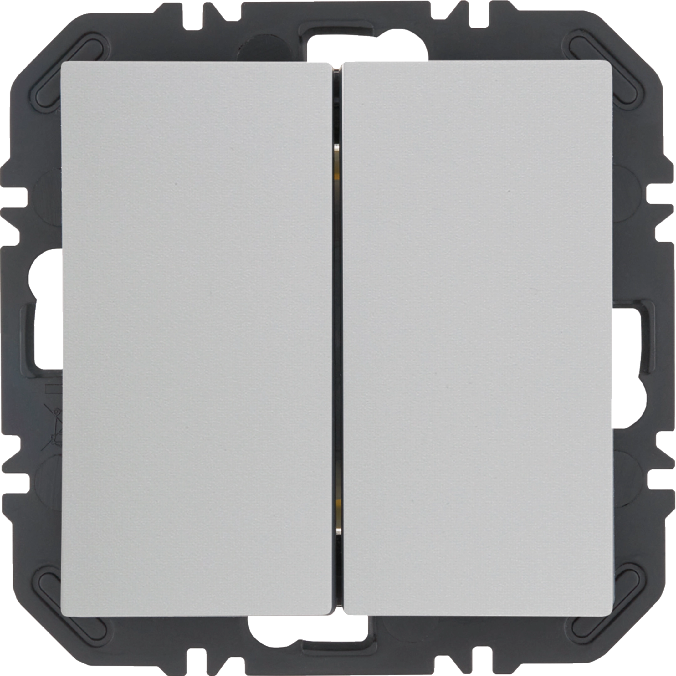 Wandsendermodul Enocean mit Wippe 2fach, S.1, polarweiß glänzend