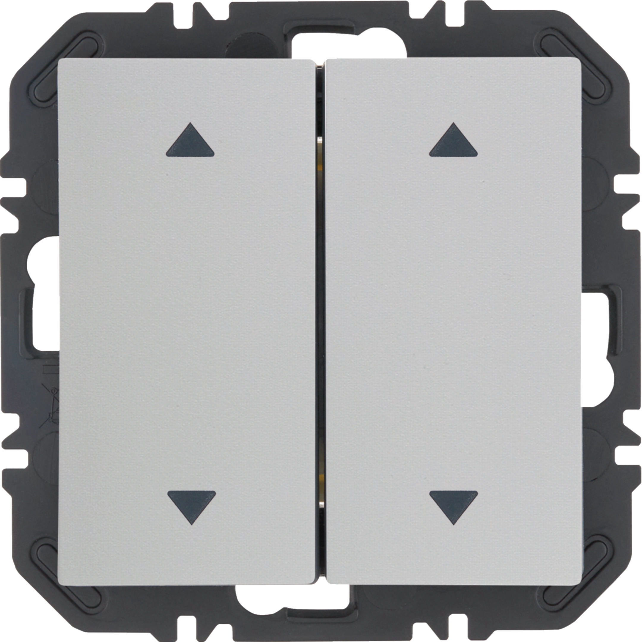 Wandsendermodul Enocean mit Wippe 2fach mit Symbol Pfeile, S.1, pw glänzend