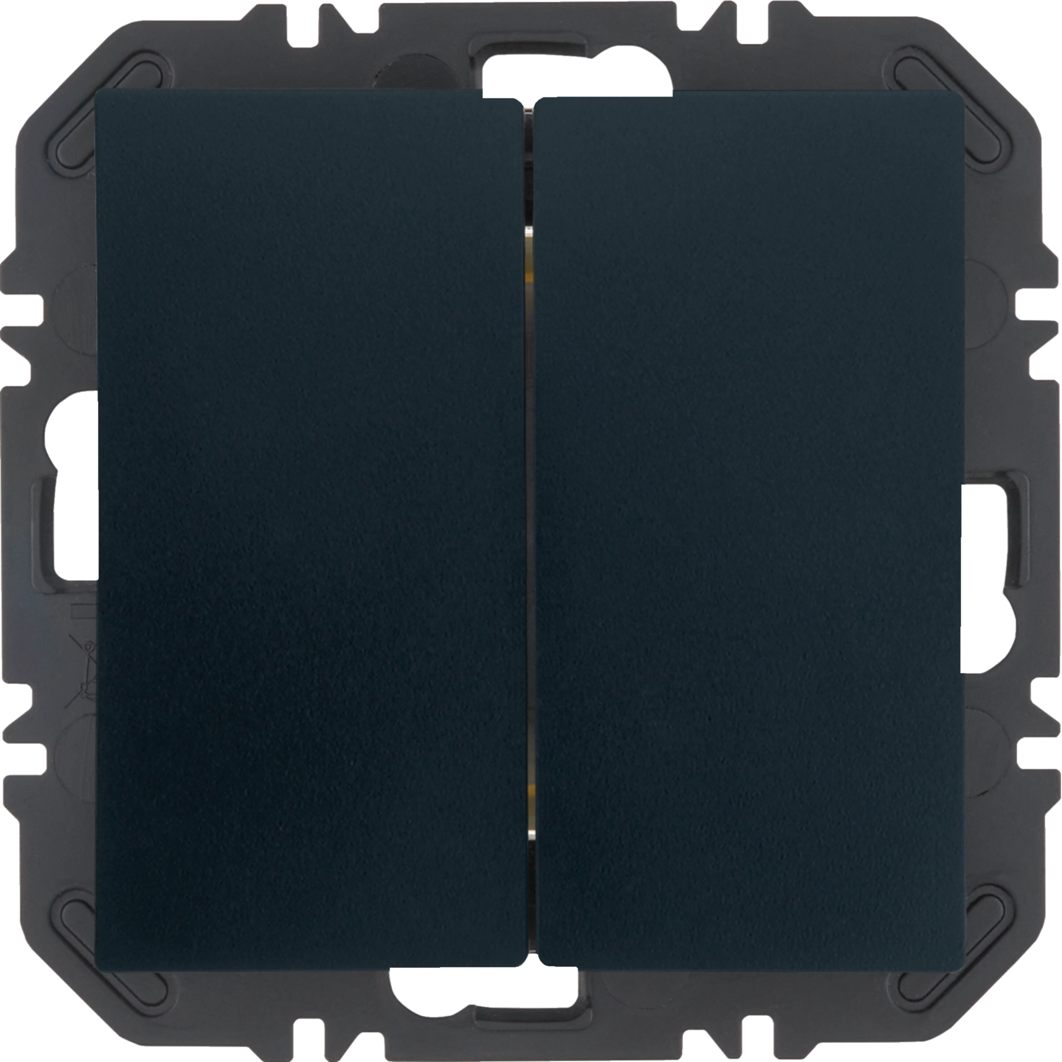 Friends of Hue Tasten mit Wippe 2fach, B.x, anthrazit samt