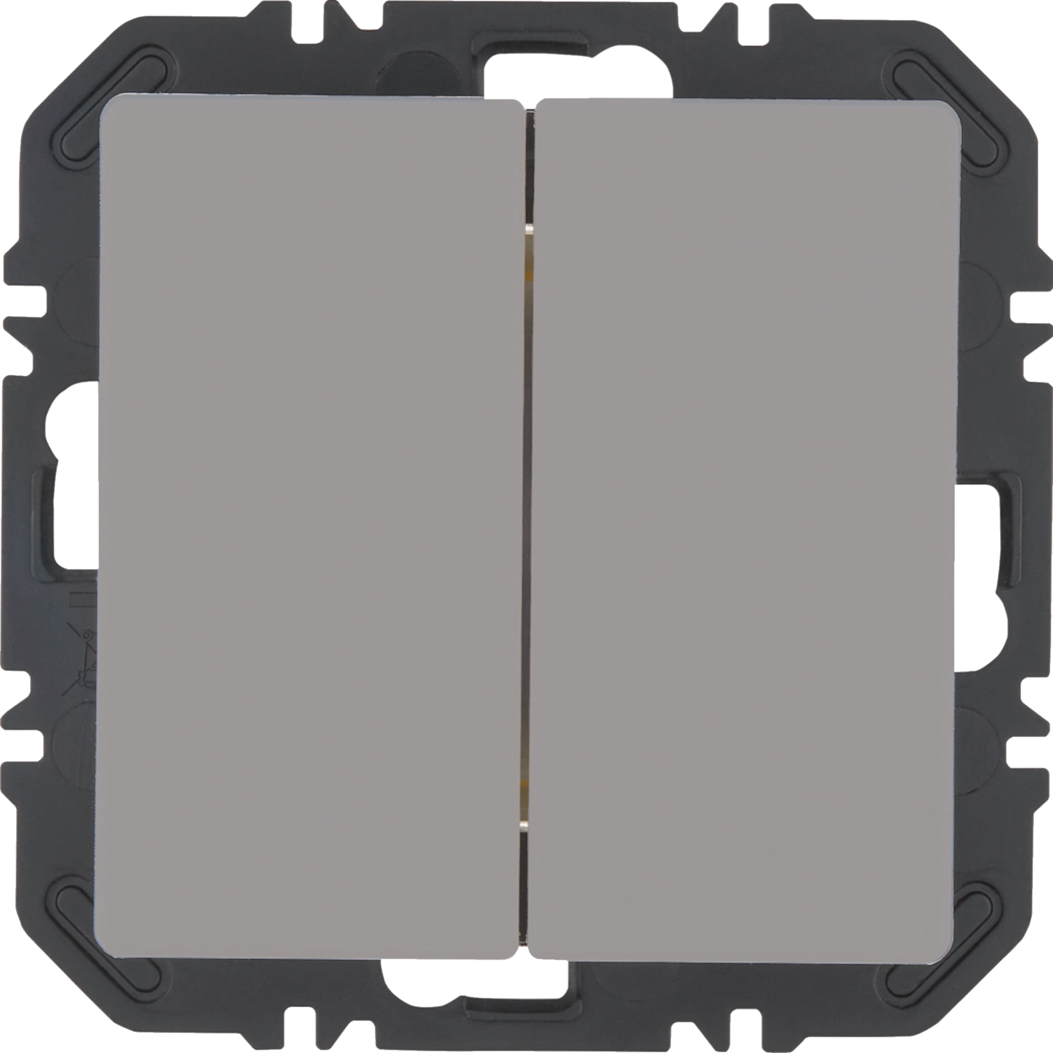 Friends of Hue Tasten mit Wippe 2fach, Q.x, alu samt