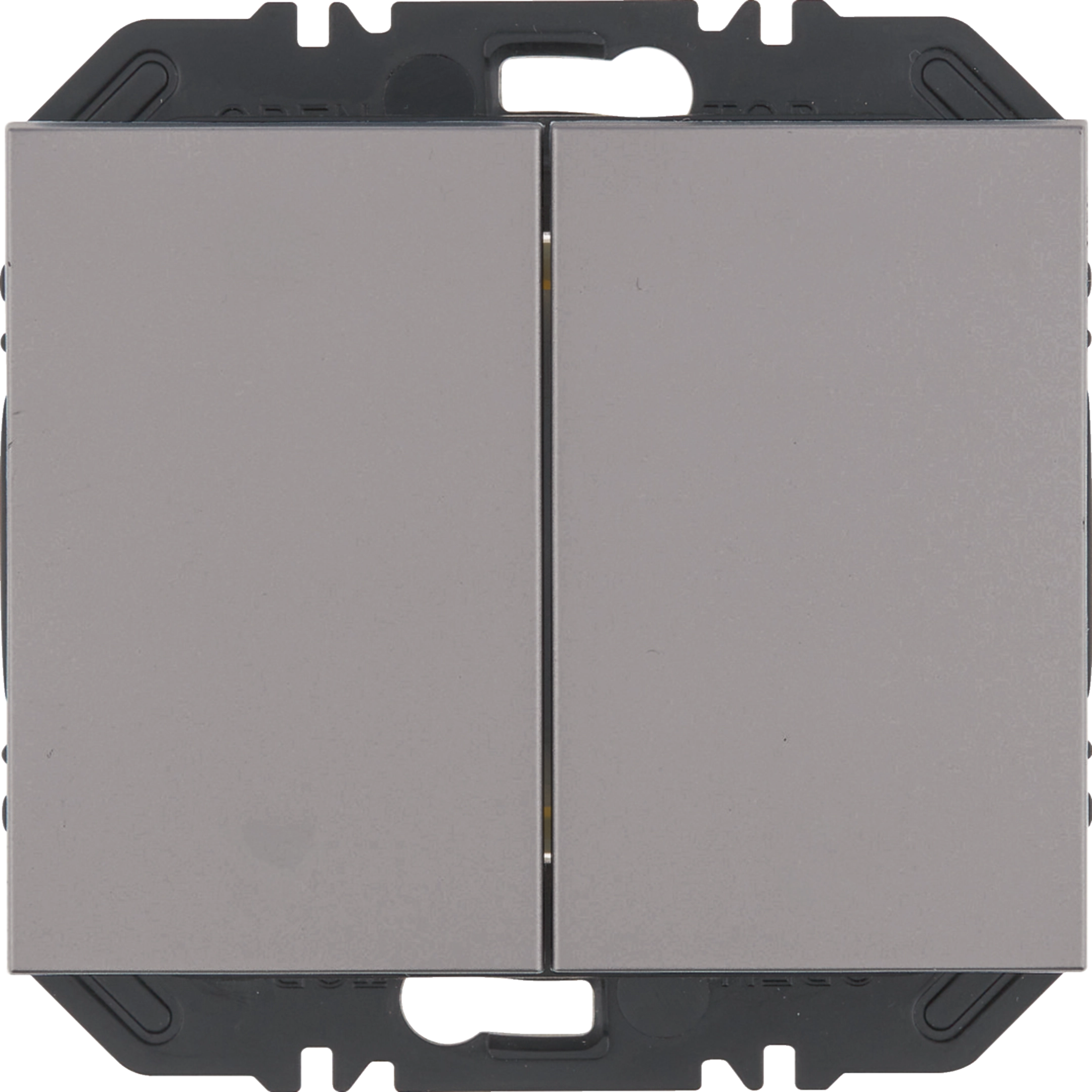 Friends of Hue Tasten mit Wippe 2fach, K.5, alu, lackiert