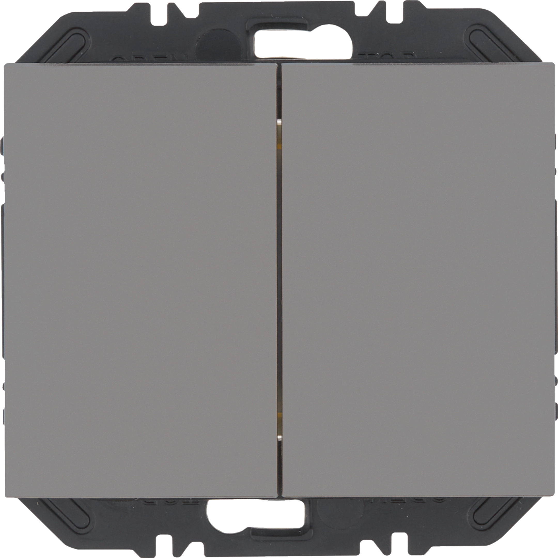Friends of Hue Tasten mit Wippe 2fach, K.5, edelstahl lackiert