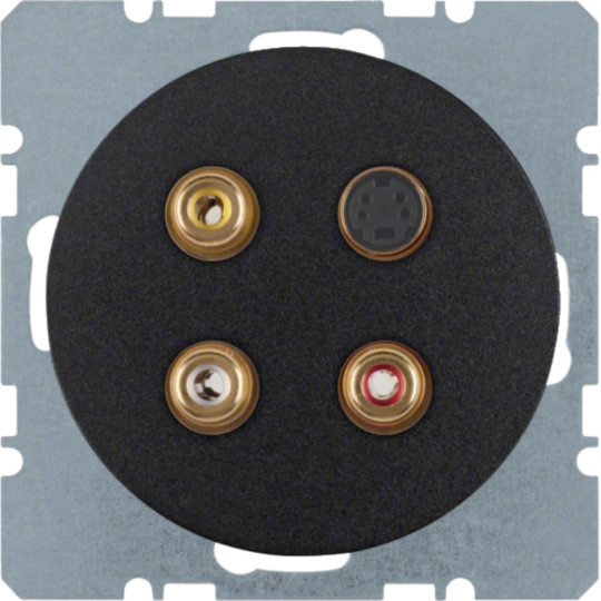 3315322045 - R.1/R.3 Gniazdo 3 x cinch/S-Video czarny