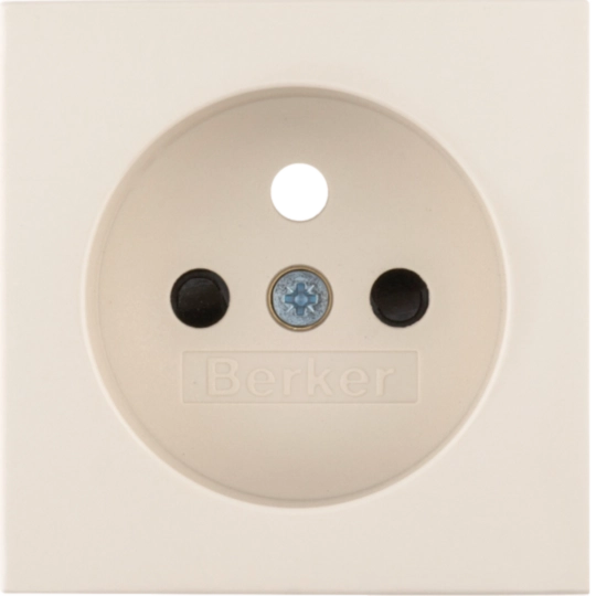 3965768992 - Centrální díl pro zásuvku s ochranným kolíkem, S.1/B.x, krémová lesk