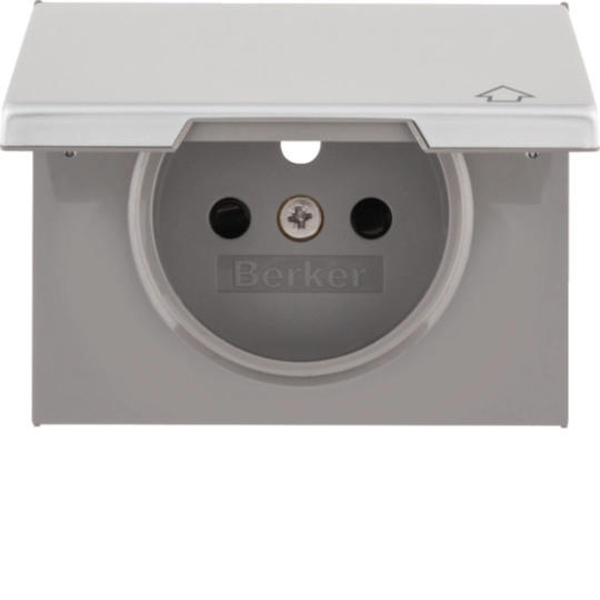 3965777103 - Centrální díl s víčkem pro zásuvku s ochranným kolíkem, K.5, Alu elox