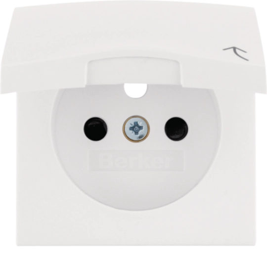 3965838999 - Afwerkingsset voor wandcontactdoos met penaarde S.1/B.3/B.7 polarwit, glanzend