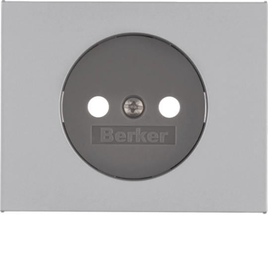 3967157003 - Centrální díl pro zásuvku bez zemnícího kolíku, Berker K.5, Alu, lak.