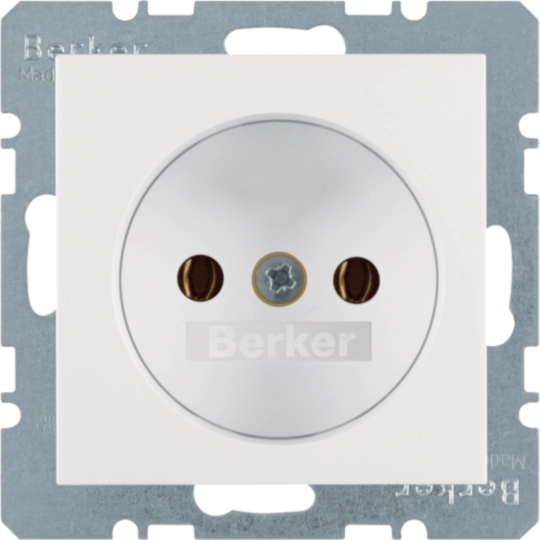 6167038989 - Steckdose ohne Schutzkontakt S.1/B.3/B.7 polarweiß, glänzend