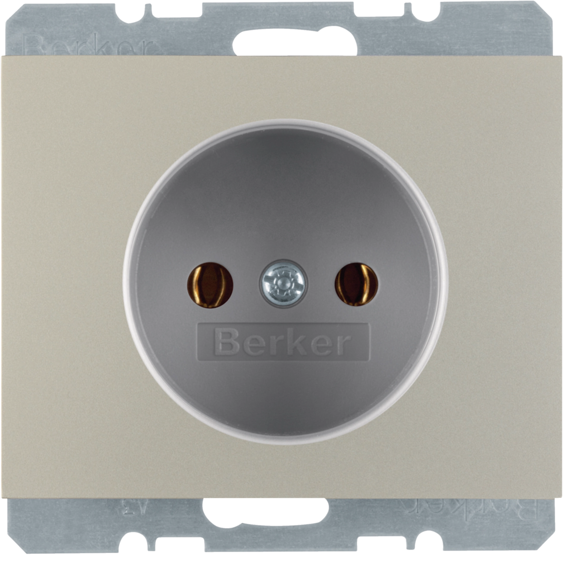 Steckdose ohne Schutzkontakt K.5 edelstahl, lackiert