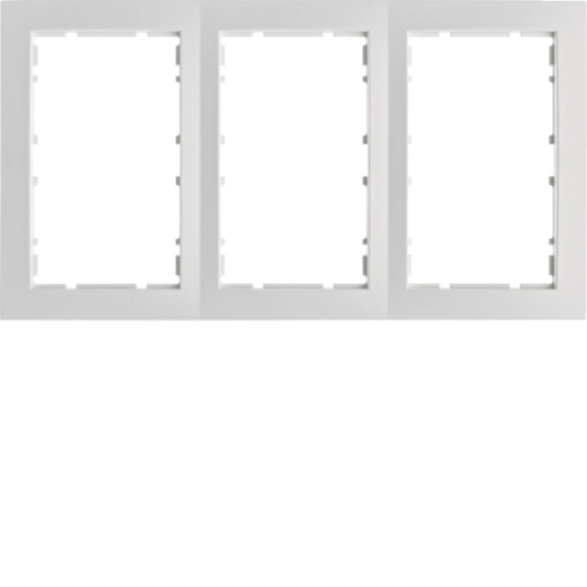 6510131909 - Ram 3-facks, för 2-vägs uttag, Vit, S.1