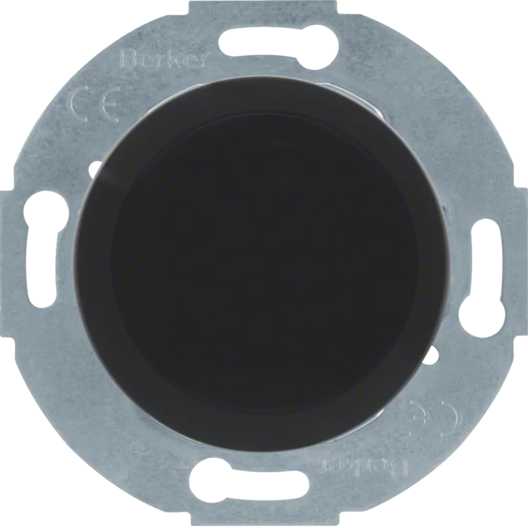 67100921 - Cache-trou avec enjoliveur, support et griffes, Serie 1930/Glas, noir brillant