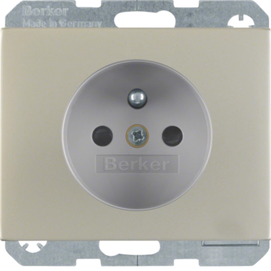 6768757004 - Steckdose mit Schutzkontaktstift u. erh.BS K.5 Edelstahl Rostfrei