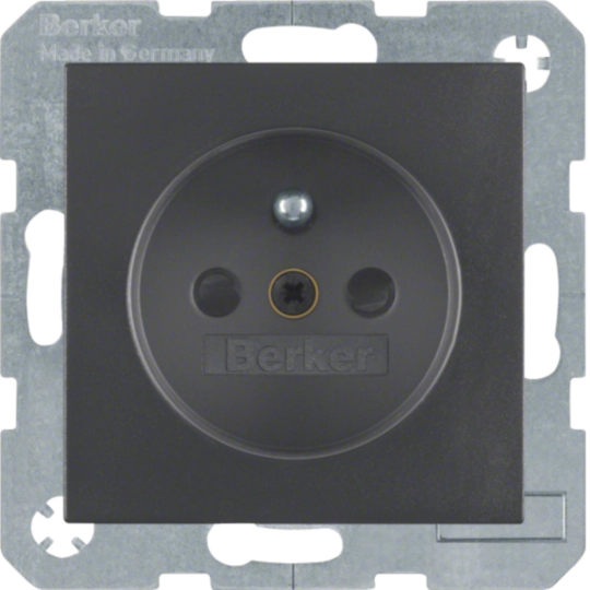 6768761606 - Steckdose mit Schutzkontaktstift u. erh.BS S.1/B.3/B.7 anthrazit, matt