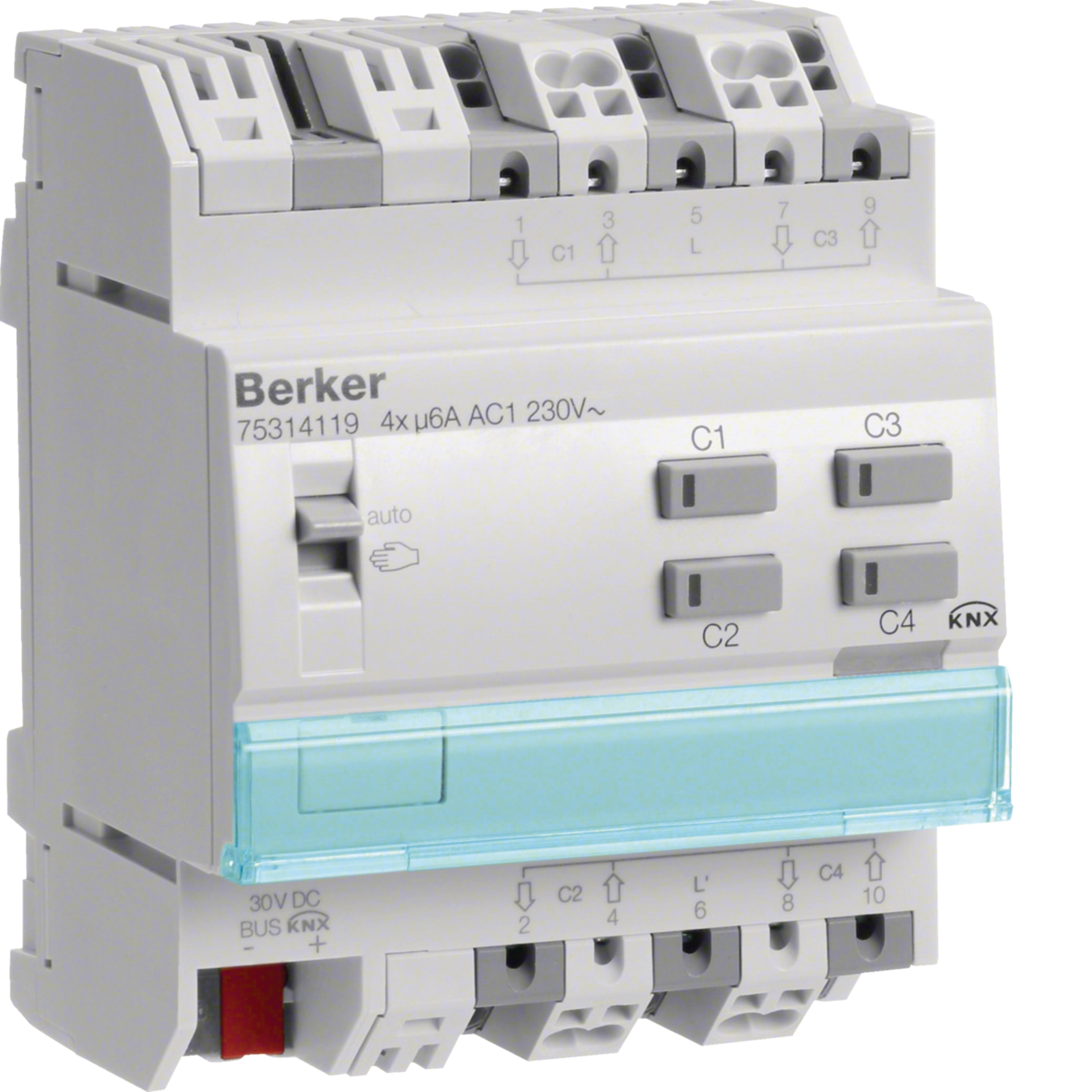 Jalousieaktor 4-fach 230V AC REG KNX