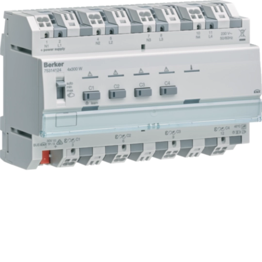 75314124 - attuatore dimmer universale quadruplo 4x300 W KNX pro