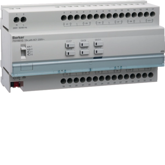 75319010 - Attuatore per veneziane a 12 comfort montaggio su guida 230 V KNX grigio chiaro
