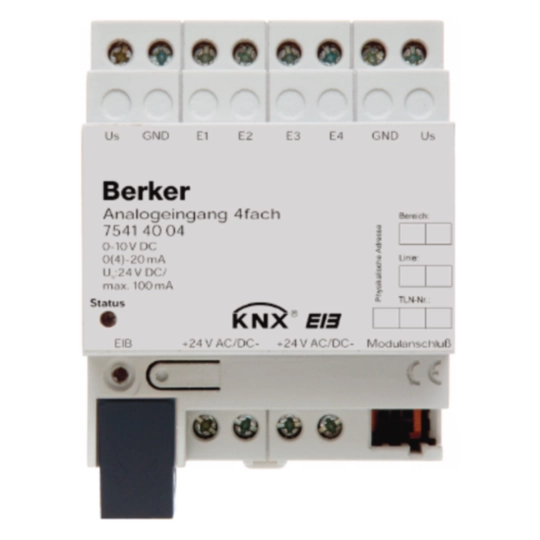75414004 - Module 4 entrées capteurs analogiques pour réseau KNX