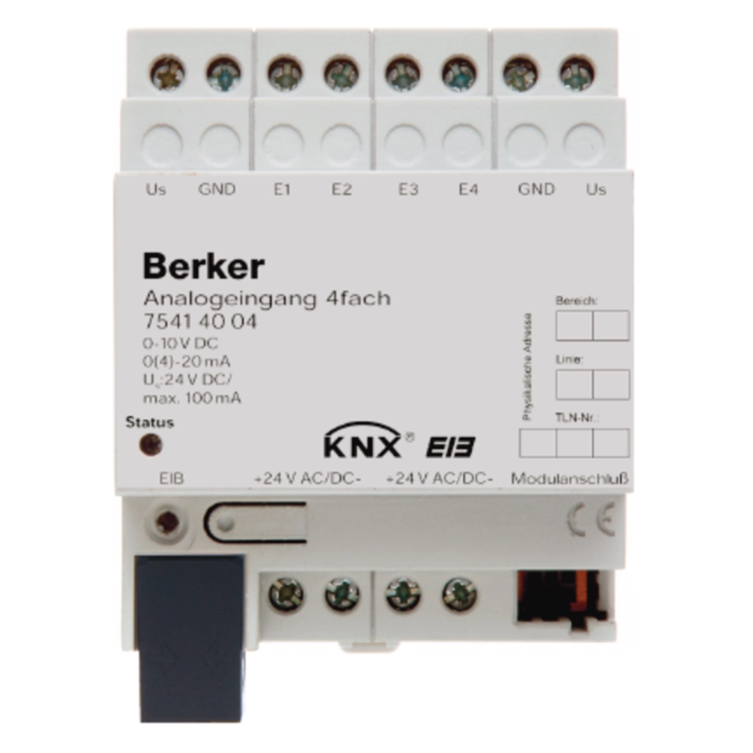 Module 4 entrées analogiques KNX • 75414004 | Hager