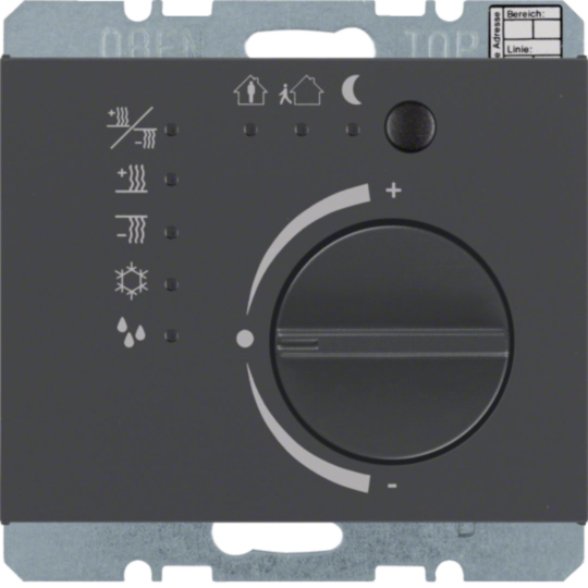 75441175 - KNX therm. met regelknop, berker K.1, antraciet