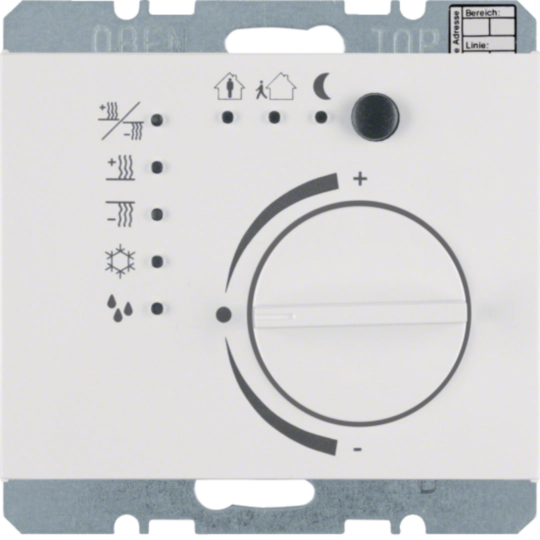 75441179 - Temperaturregler mit Tasterschnittstelle K.1 polarweiß, glänzend