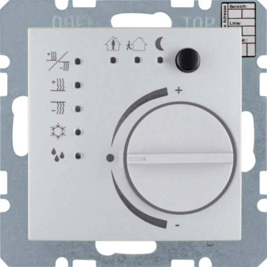 Temperaturregler mit Tasterschnittstelle B.7 alu, matt
