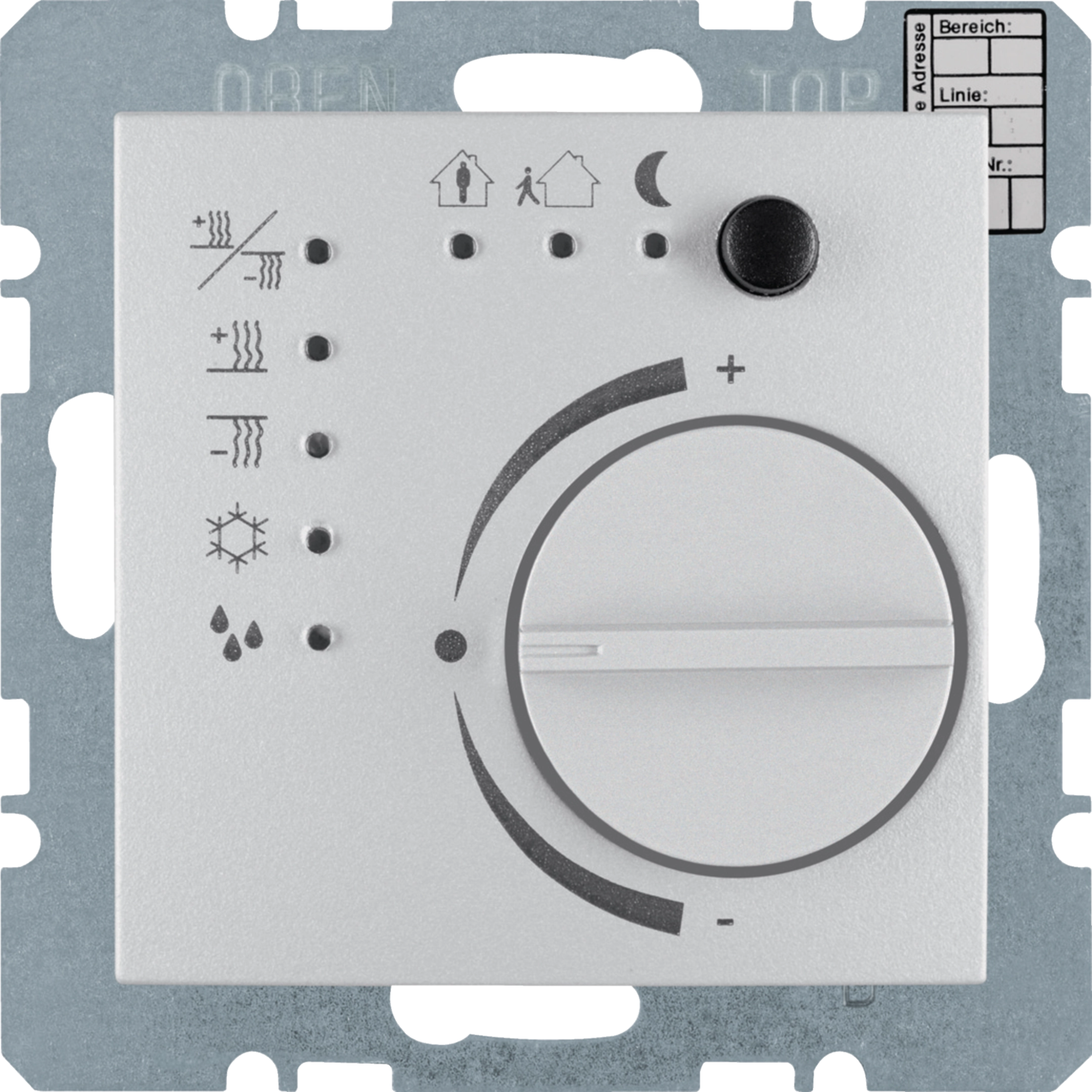 Temperaturregler mit Tasterschnittstelle B.7 alu, matt