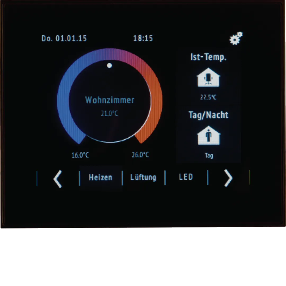 75740101 - KNX touch controller met 3,5&quot; touch display inclusief busaankoppelaar