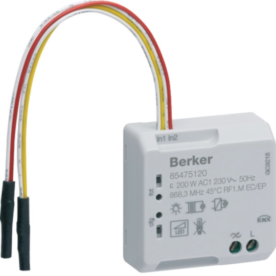 85475120 - Mod. RF KNX Quicklink incasso 2 IN + 1 OUT dimmer 200 W alim. 230 V AC - 2 fili
