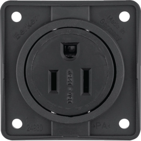 862632501 - Integro Gniazdo z uziemieniem standard USA/KANADA NEMA 5-15R, brązowy mat