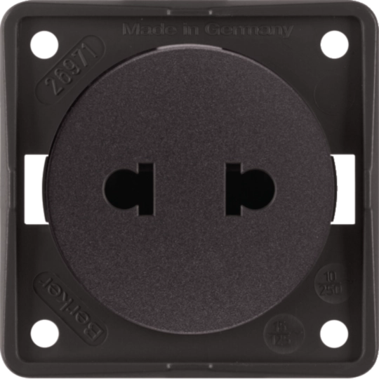 Steckd. o. Schutzk. Euro-Am. St., erh. BS, S.-kl., Int. Eins., br. m.