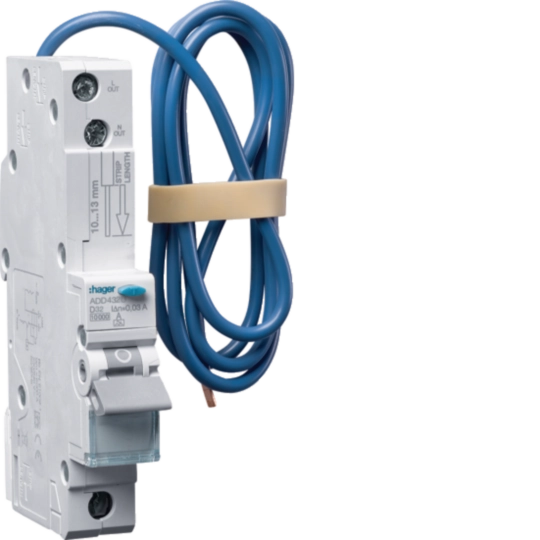 ADD432U - RCBO 1M 1P 10kA D-32A 30mA A